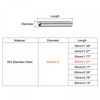 sourcing map 5x50mm Dowel Pins, 10pcs 304 Stainless Steel Round
