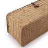 DECRAFTS Seagrass Storage Basket with Lid Small Woven Shelf Baskets