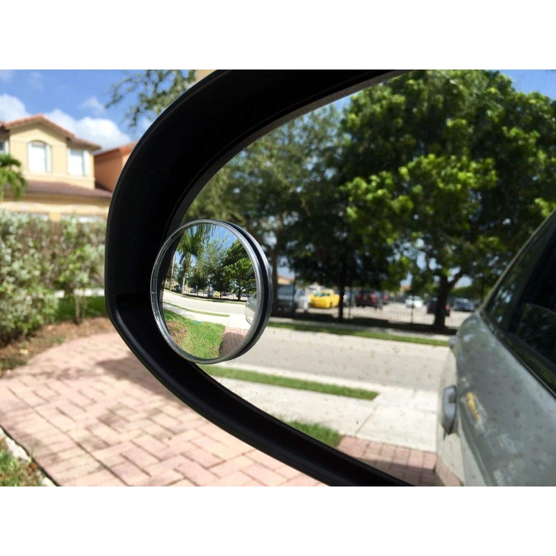 Blind Spot Mirror, Ampper 2" Round HD Glass Convex Aluminum