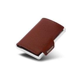 MONDRAGHI® Mini Wallet Ultralight Compact Card Case in Its Category Mini Wallet with Glossy, Scratch-Resistant and Shatterproof Frame RFID Chip Elegance Brown