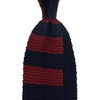 Maneragram Mannergram Silk Preppy Block Knit Tie Navy Wine