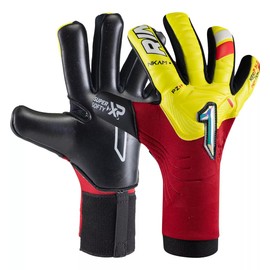 Rinat Nkam Semi Goalkeeper Gloves - Golero Sport (Yellow Red, 4)