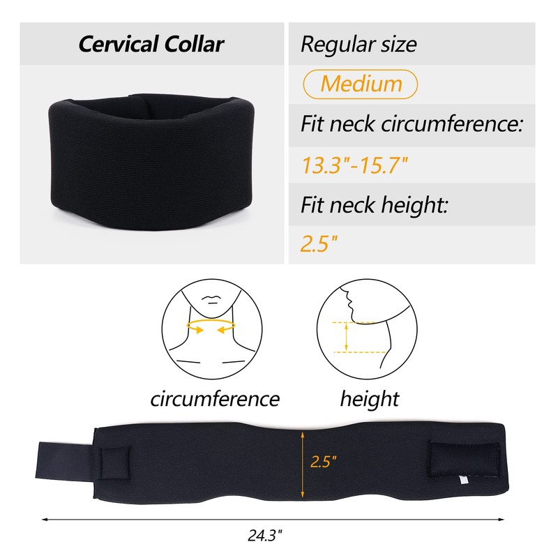 Soft Foam Neck Brace Universal Cervical Collar, Adjustable Neck Support