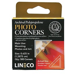 Lineco Polypropylene .625In Mounting Corners 500 Pkg