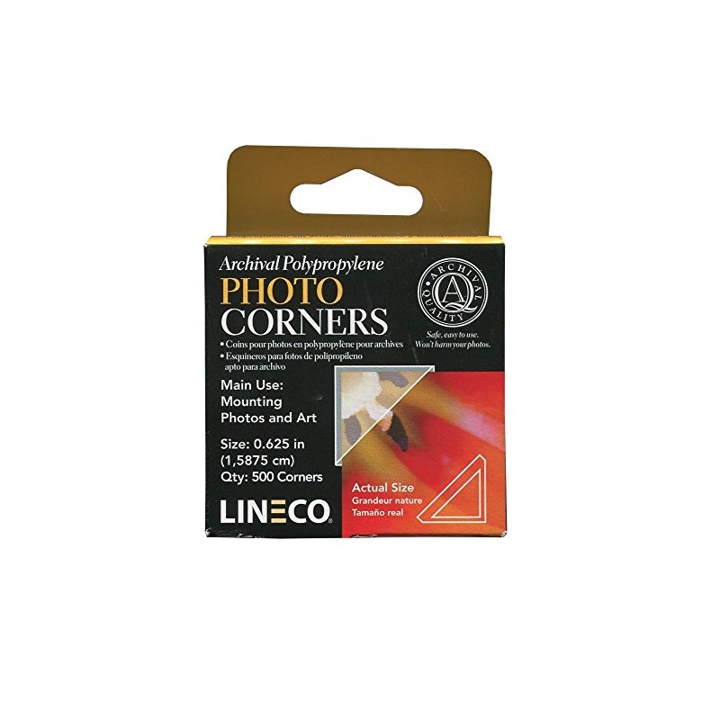 Lineco Polypropylene .625In Mounting Corners 500 Pkg