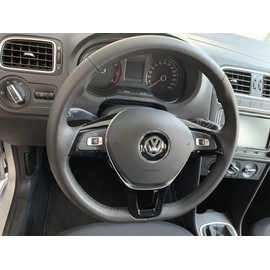 GV TECH - Funda De Volante a la Medida para Volkswagen Jetta, Vento, GOL, Golf, Polo, Virtus, Tiguan 2019 2020 (Grande, Beige)