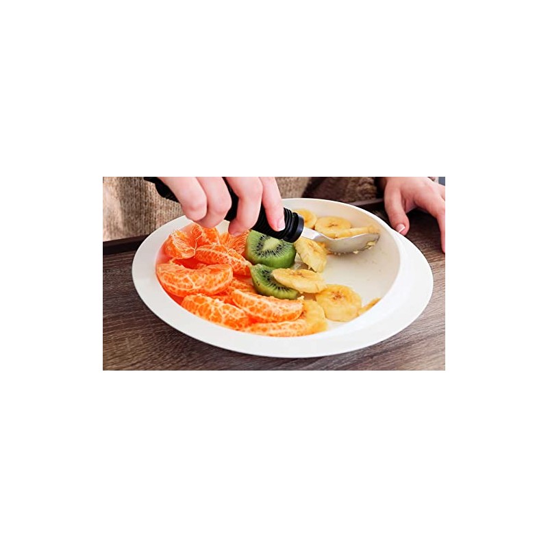 KMINA Non Slip Plate for Disabled, Eating Aid with Suction
