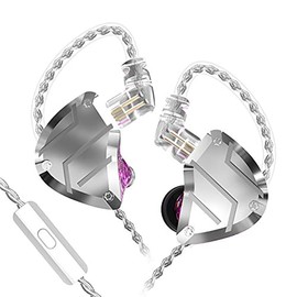 FEDAI CCA C10 PRO in-Ear Earphones, 4BA+1DD in Ear Monitor Hybrid HiFi Stereo Noise Isolating IEM Wired Earphones/Earbuds/Headphones with Detachable Cable CPin (with Mic, Purple)