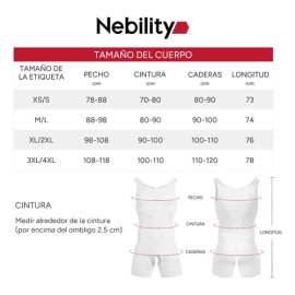 Nebility Body Moldeador Compresión Para Hombre Faja Completa