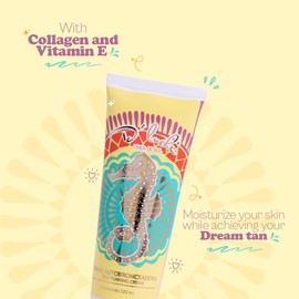 D'Luchi Self Tanner, Tanning Cream with Collagen & Vitamin E, Natural Bronzed Glow, Moisturizing, Stain-Free - Cruelty & Paraben Free, 4.23 Oz | D'Luchi