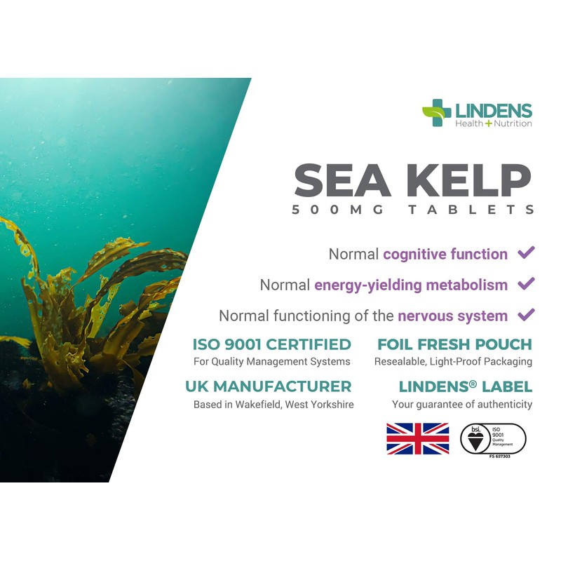 Kelp Tablets 100 x 500mg High Potency 1-a-day