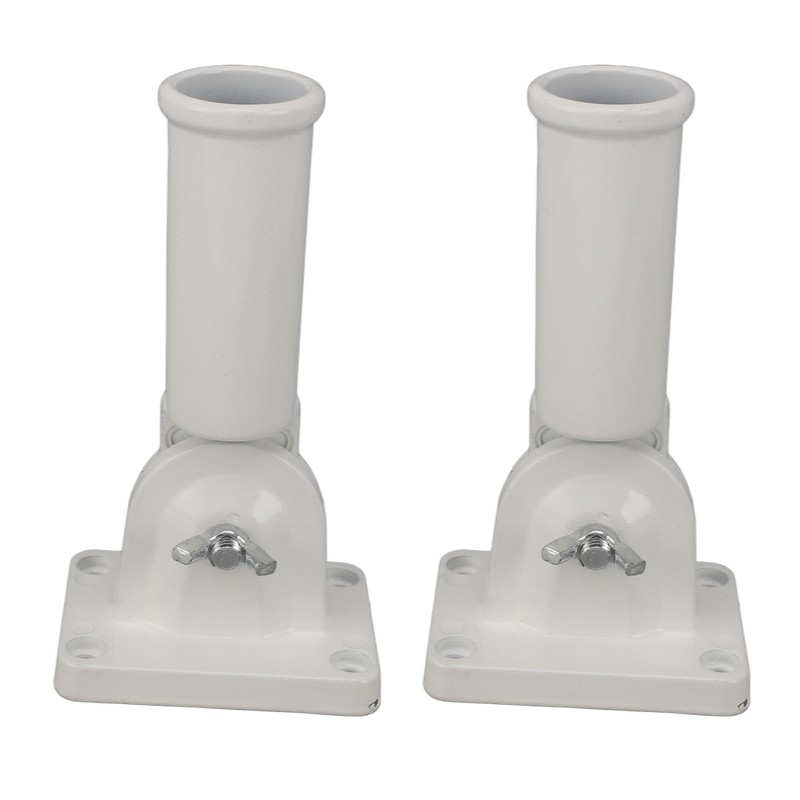 2Pcs Adjustable Flag Pole Holder Aluminium Alloy Metal Wall Mount