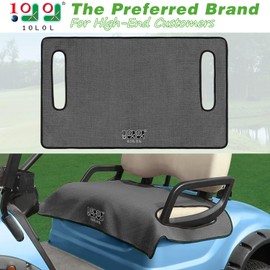 10L0L Golf Cart Seat Covers, Universal Golf Cart Seat Towel Blanket for Yamaha G2, G8, G9, G16, G19, G22 G29 2 Person Seats with Armrests Nonskid Bottom Suitable for All Weather Conditions(Dark Grey)