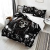 AILONEN Black Whith Gothic Skull Duvet Cover Set King Size,Dreamcatcher