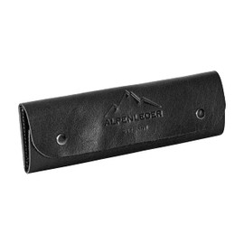Alpenleder Lissi Pencil Case - Genuine Leather Pencil Case - Brown Pencil Case, Writing Case, Pencil Case, Large Pencil Case with Space for 4 Pens (19.5 x 6 x 2 cm), ebony, elegant" or "professional