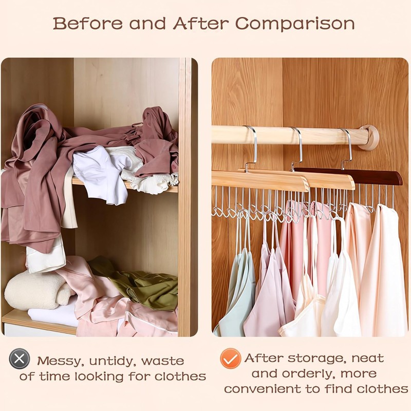 Belt Hangers, 16-piece Storage, 2-Piece Set, 8-Piece Set, Multi-functional, 360