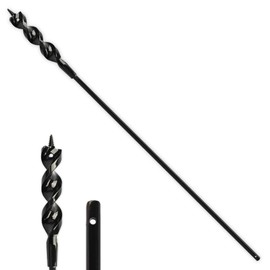 Flexible Installer Drill Bit 3/4 Inch x 36 Inch, Wire Pulling and Fishing, Auger Head Installer Drill Bit, Fish Bit for Pulling Wires in Walls Ceilings and Sidewalks, 1/4" 3-Flat Anti-Slip Shank