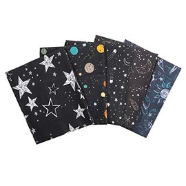 The Craft Cotton Co Outer Space Fat Quarters - 5 Pack (100% Cotton Premium Quality, Designed in England)