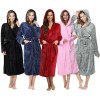 Local Stock Plush Oversize Winter Soft Warm Long Flannel Bathrobe