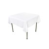 GEFEII Kitchen 54 inch Square Tablecloth Solid Polyester White Tablecloths