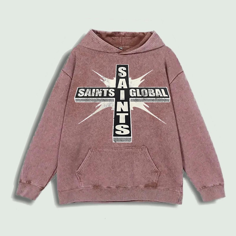 Saints Global Cross Graphic Hoodie 100% Cotton US Warehouse 6