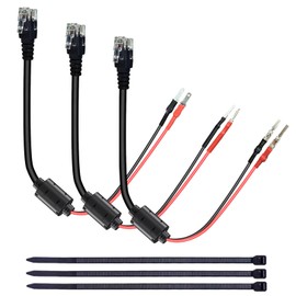 13.8" Radar Detector Hardwire Power Cord,Mirror Wire Plug Kit,for Escort Uniden Beltronics Whistler Cobra Valentine One Radar Detector Power Cord,With Magnetic Ring and Inline Fuse Holder,RJ11