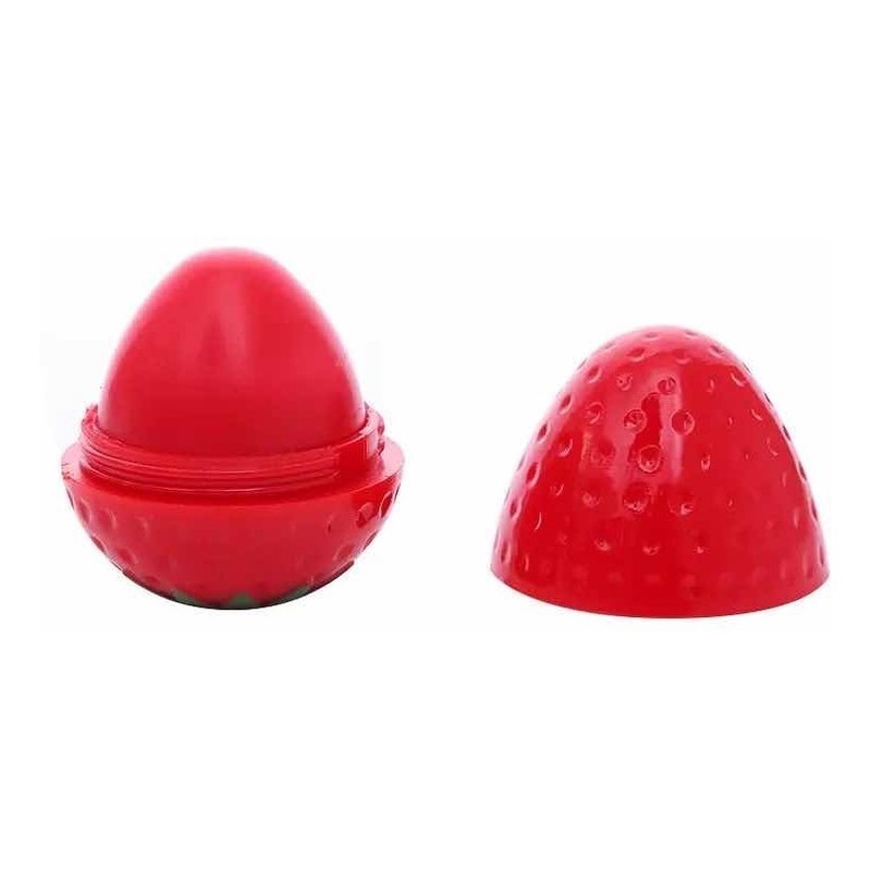 Caja 24pzs Bálsamo Hidratante De Fresa Rojo Kawaii Mayoreo