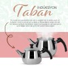 Serenk Traditional Turkish Tea Pot, Stainless Steel Double Tea Pots,