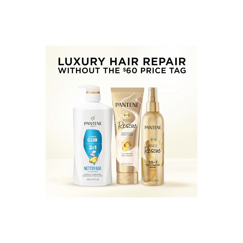 Pantene 2-in-1 Shampoo and Conditioner Twin Pack with Hair Treatment