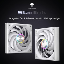 TZMRIT ST-Lite All-in-One PC Fan, Single Frame Fan Unit with 3 x 120 mm PWM Fans, 2300 RPM/66.6CFM/2.77 mmH2O (White)