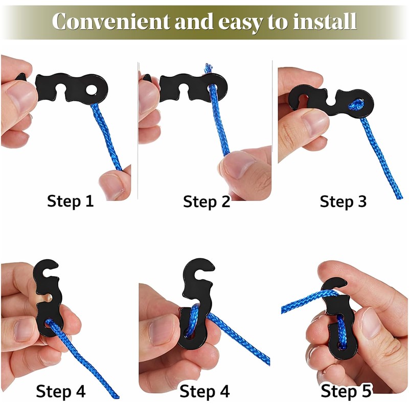 VBSYUYQ 10 Pcs Aluminium Alloy Tent Guyline Adjusters for Camping