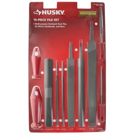 Husky 22105HD 8 Pack of Assorted Files with Interchangeable Plastic Handles for Wood and Metalworking (Metal Brush Not Included)