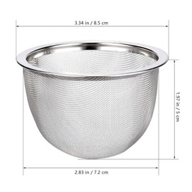 Kichvoe - Colador de tetera, 4 piezas de malla de acero inoxidable de 8,5 cm, filtro de té de malla fina, filtro de té, tamiz de té, accesorios para tetera, tetera, tetera