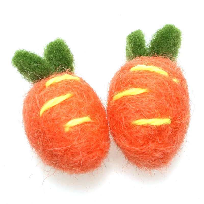 HJ Garden 5pcs Wool Felting Carrots, Home Decoration Ornament Gift,