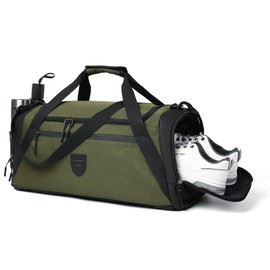 Gym Duffle Bags For Men & Women, Large Duffle Bag For Men Travel, Weekend Overnight Bag With Shoe Compartment & Wet Pocket, Water Resistant Sports Duffle Bag Gymbag A-TD-003-Green