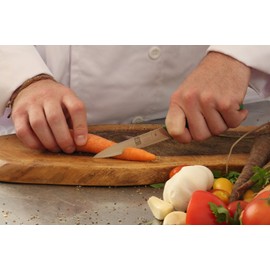 ICEL 4 Inch Paring Knife - Straight Edge, High Carbon German Stainless Steel, Razor Sharp Blade, Rust-Proof, Perfect for Paring, Slicing, Dicing, Cutting and Chopping, Yellow Polypropylene Handle