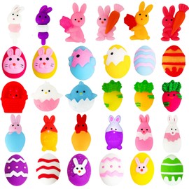 30pcs Mochi Squishy Toys,Soft Mochi Squishy Toys Mini Kawaii Moji Fidget Toys,Mini Squishies Party Bags Filler Mini Stress Relief Toys for Kids Boys Girls Christmas Easter Birthday Gifts,School Prizes