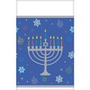 Amscan 572199 Eight Happy Nights Hanukkah Plastic Table Cover, 54"