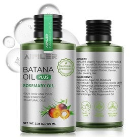 Batana Oil with Rosemary for Hair Growth: Vegan Natural Hair Oils - Nourish Eyelashes Eyebrows- Castor Coconut Tea Tree Jojoba and Argan Oils Haircare - Specification: Batana & Rosemary Oil