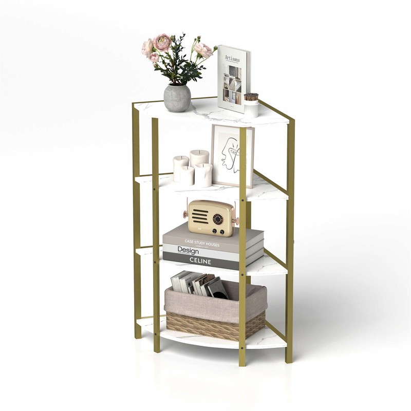 VERYKE 4 Tier Corner Shelf,Tall Corner Shelf Stand with Study