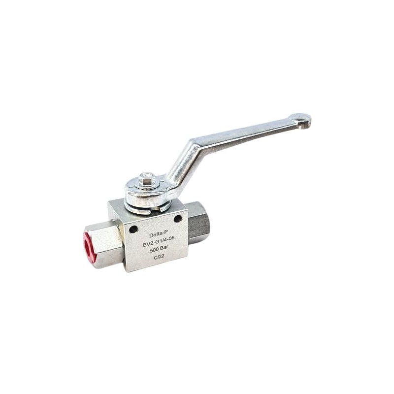 Delta-P 2 Way Hydraulic Ball Valve 1/4" BSPT, Carbon Steel