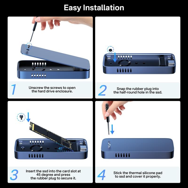 ACASIS 10Gbps USB 3.1 M.2 NVME SSD Enclosure Case For