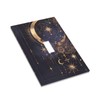 Nadoabtm Decorative Light Switch Cover Plate Gothic Celestial Gold Moon