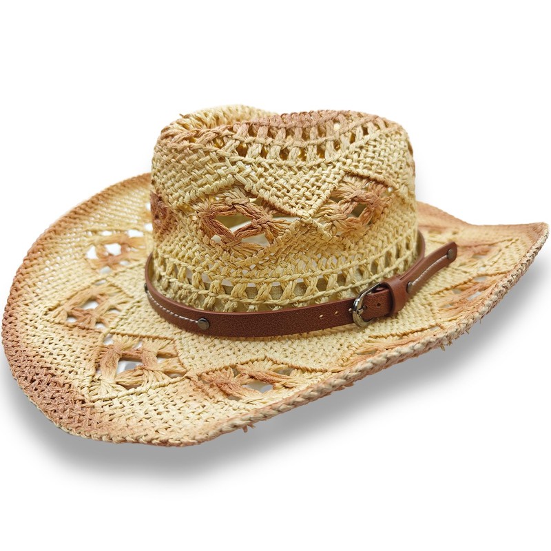 Lusstiazz Cowboy Hat Band for Cowboy Cowgirl Western Brown Hat