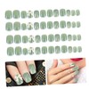 Healeved Diy Fake Nails Tips 48pcs Bow Embellished Short Nails