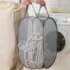 2 Pack Pop Up Collapsible Laundry Baskets, Foldable Mesh Popup