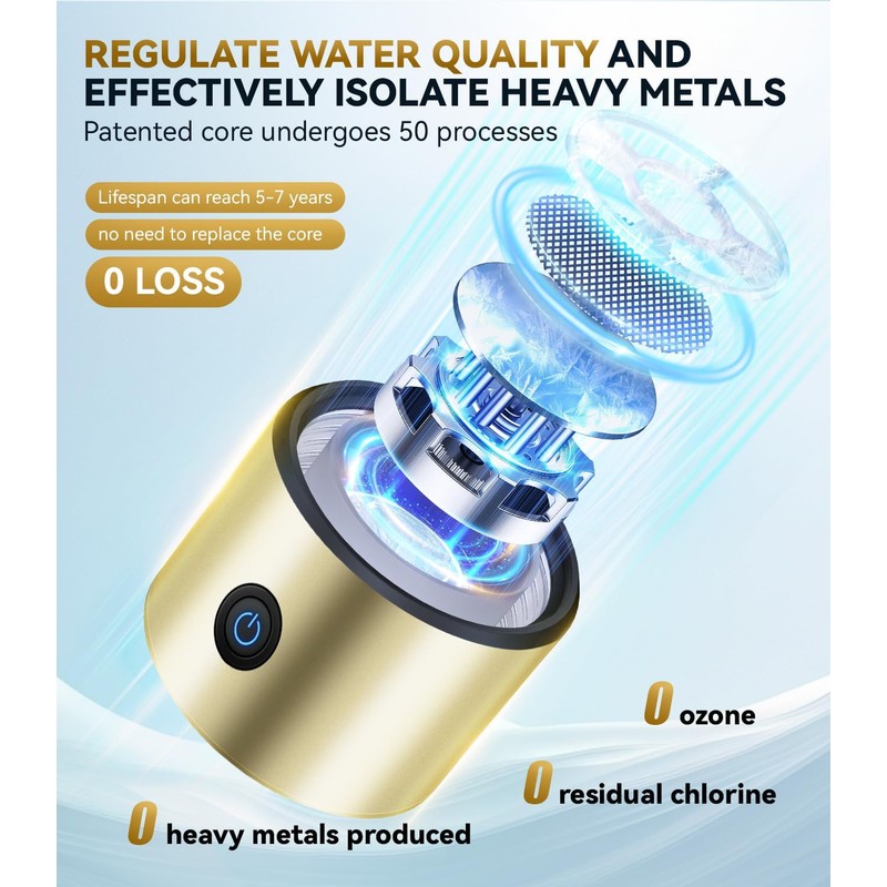 IUHFSIFS 5.0 Upgrade Hydrogen Water Bottle generator【NO.1 8-Hour Hydrogen Lock】