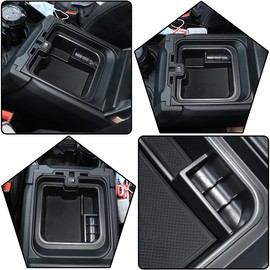 YUECHI for Land Rover Discovery 4 LR4 2014-2016 Car Central Storage Box Door Phone Glove Armrest Box Accessories,Black,ABS Plastic