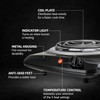 OVENTE Electric Countertop Single Burner, 1000W Cooktop with 6" Stainless