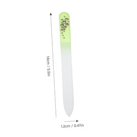 Baluue 2pcs Stained Glass Nail File Buffing Tool Nail for Salon Drill Random Style